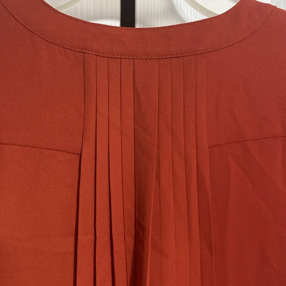 JM Collection lightweight Rust Blouse shirt top size MP - Picture 8 of 11